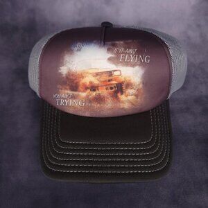 The Mountain If It Ain't Flying You Ain't Trying embroidered trucker cap hat